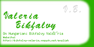 valeria bikfalvy business card